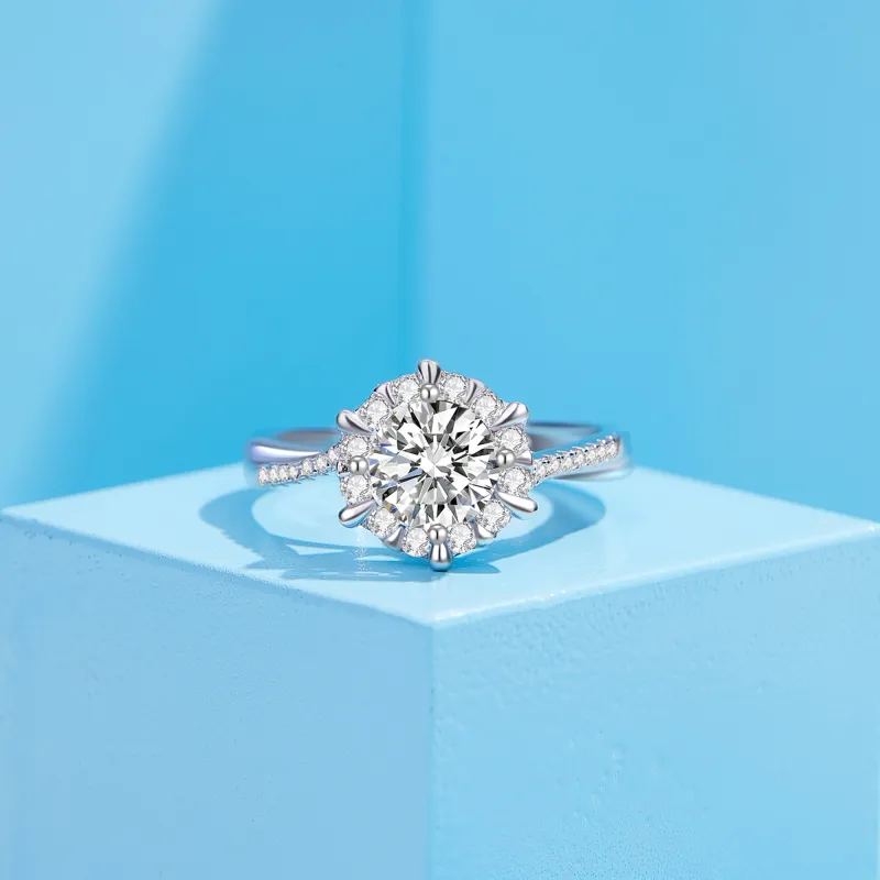 Lao Feng Xiang S925 Silver Rings Women's-2