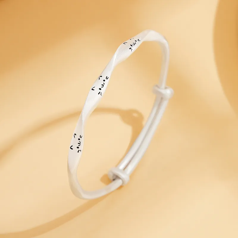 Lao Feng Xiang S999 Fine Silver Bangles Women's-3