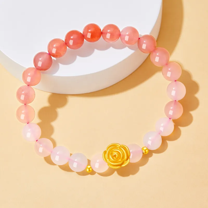 Lao Feng Xiang Natural Agate Bracelets Women's-1
