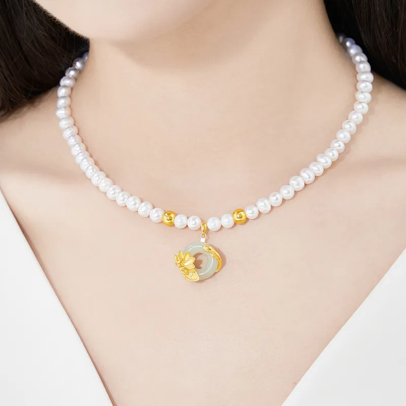 Lao Feng Xiang Pearl Necklaces Women's-6