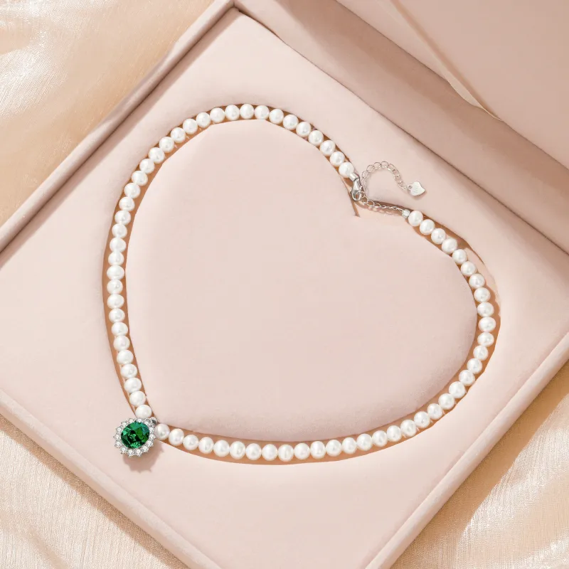 Lao Feng Xiang S925 Silver, Freshwater Pearl Necklaces Women's-9