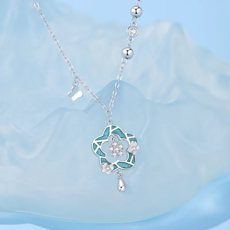 Lao Feng Xiang S925 Silver Necklaces Women's-1