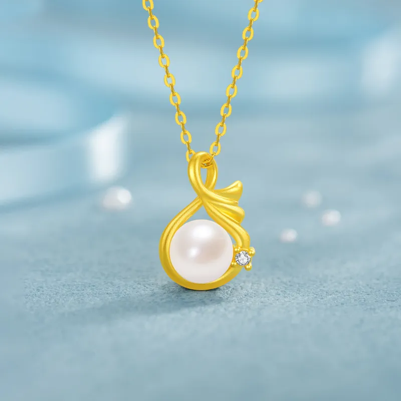 Lao Feng Xiang S925 Silver Necklaces Women's-1