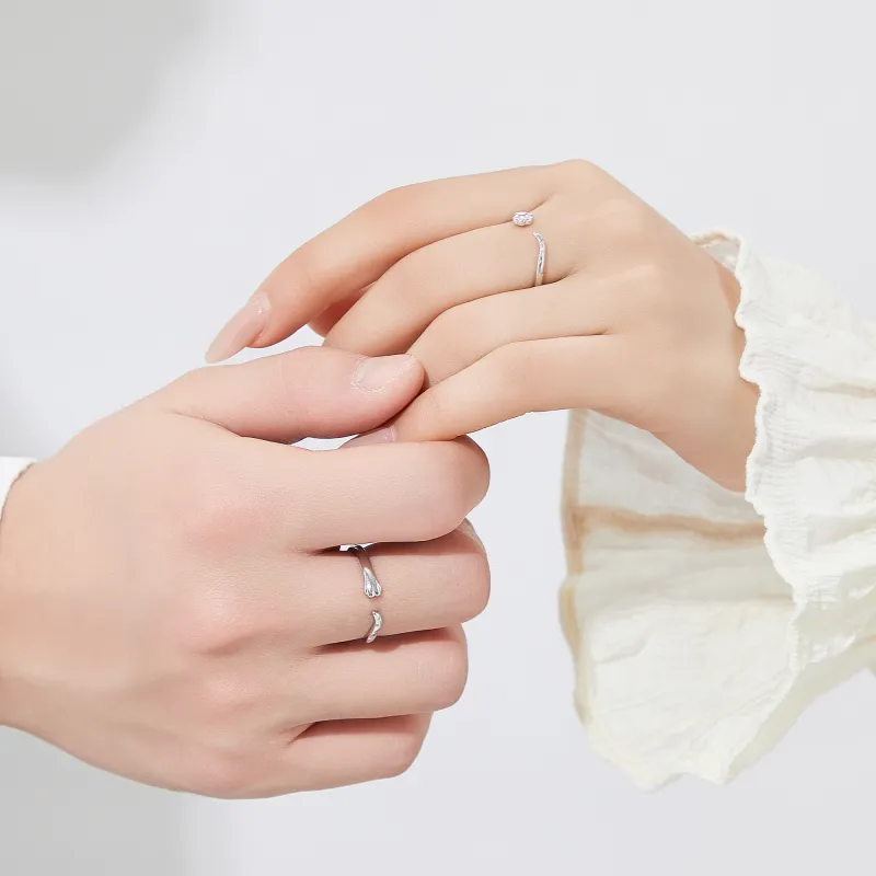 Lao Feng Xiang S925 Silver Rings Unisex-1
