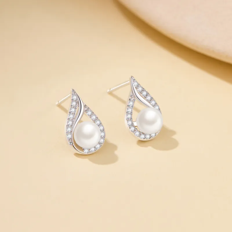 Lao Feng Xiang Pearl Earrings Women's-3