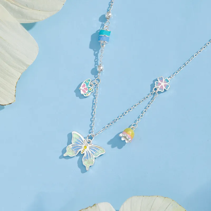 Lao Feng Xiang S925 Silver Necklaces Women's-1