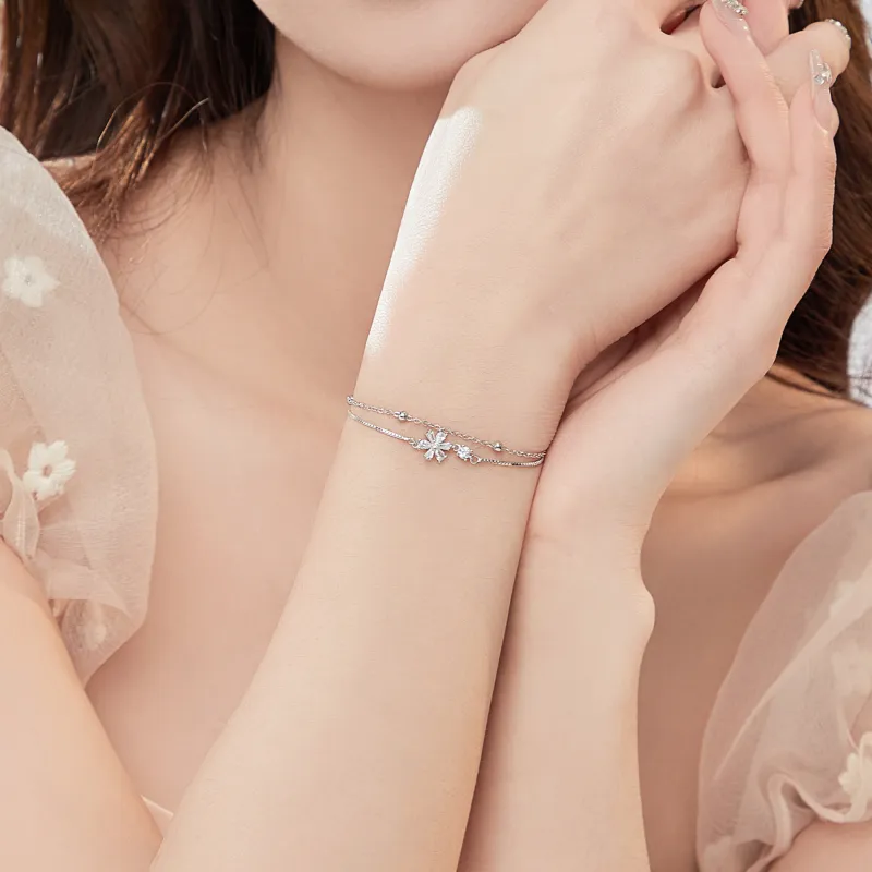Lao Feng Xiang 925 Sterling Silver Sterling Silver Bracelet Comes With Women's Women's-4