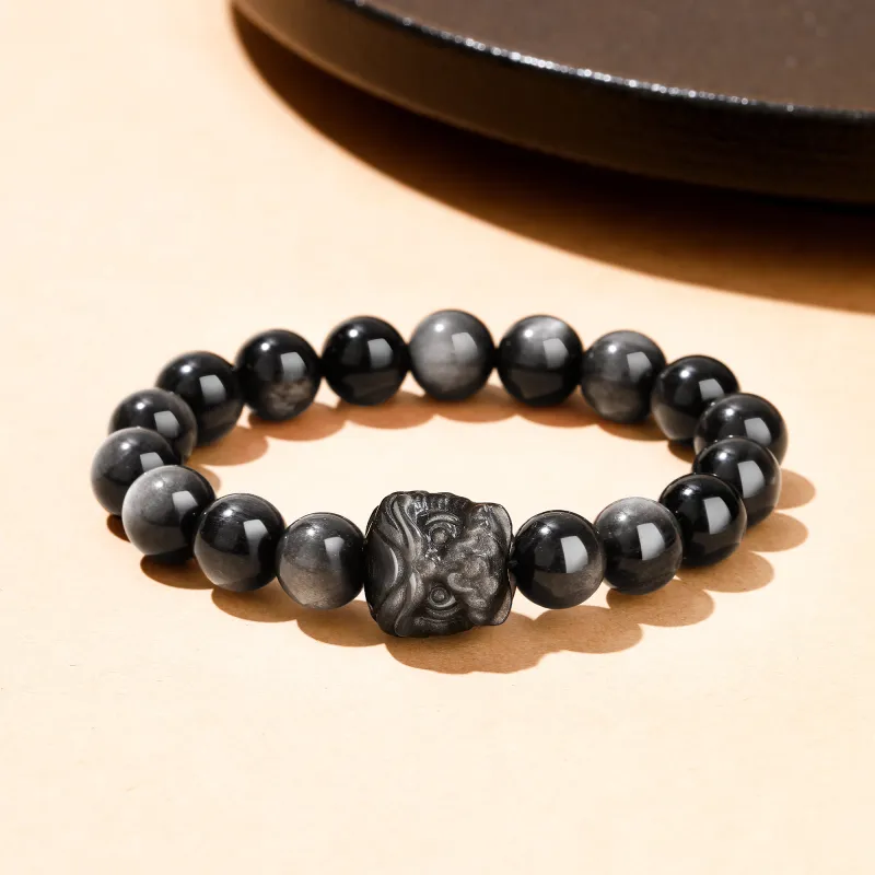 Lao Feng Xiang Obsidian Bracelets Unisex-3