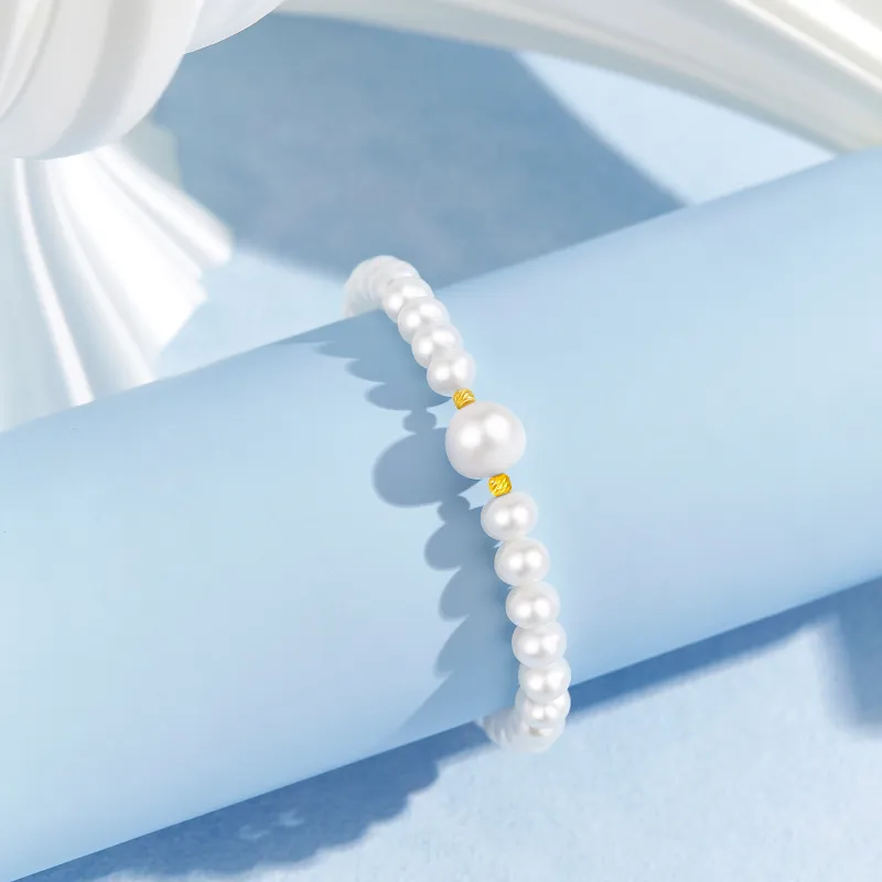 Lao Feng Xiang Pearl Bracelets Women's-3
