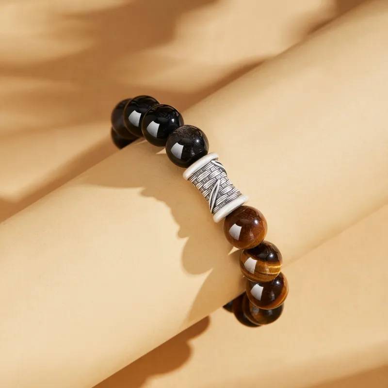 Lao Feng Xiang Tiger's Eye Stone Bracelets Men's-1