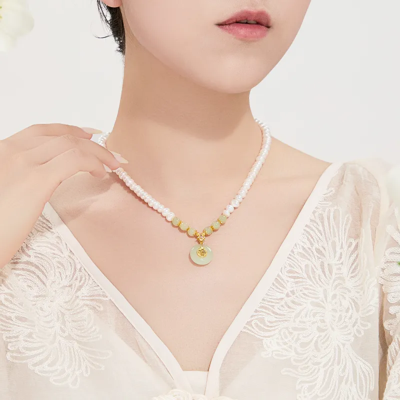 Lao Feng Xiang Pearl Necklaces Women's-6