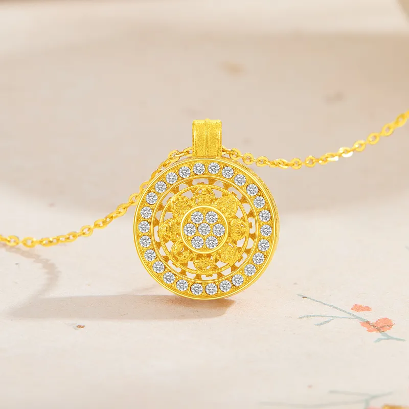 Lao Feng Xiang S925 Silver Necklaces Women's-5