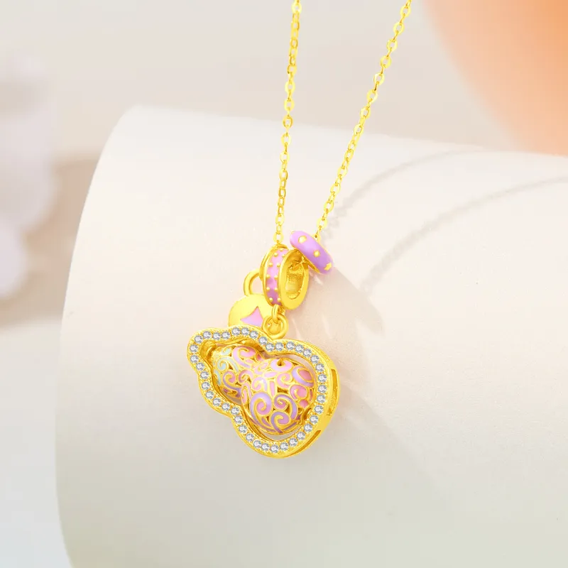 Lao Feng Xiang S925 Silver Necklaces Women's-4