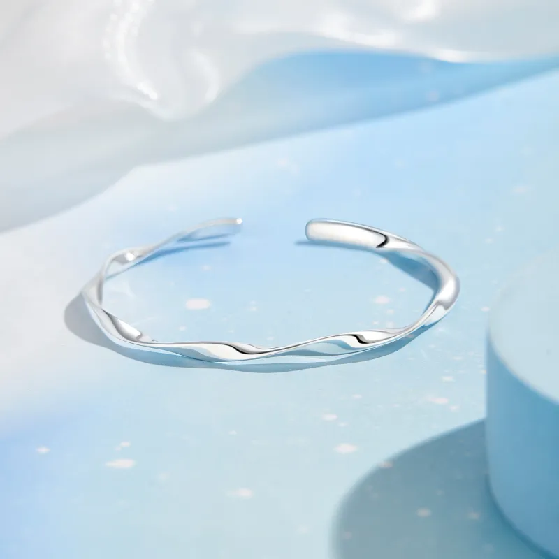 Lao Feng Xiang S925 Silver Bangles Women's-3