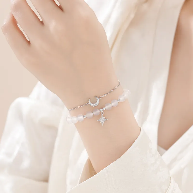 Lao Feng Xiang Natural Chalcedony Bracelets Unisex-4