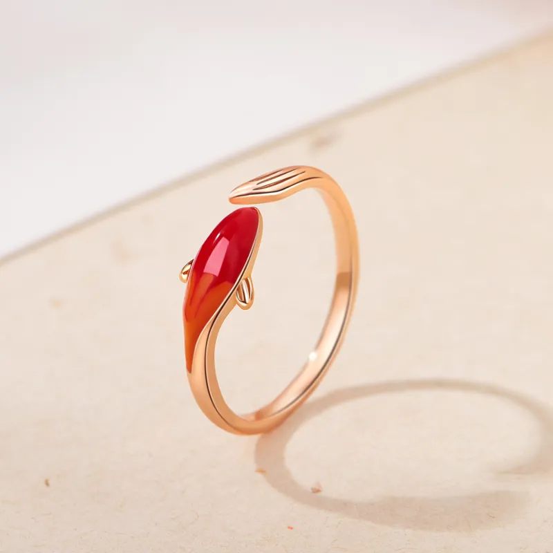 Lao Feng Xiang S925 Silver Rings Women's-5