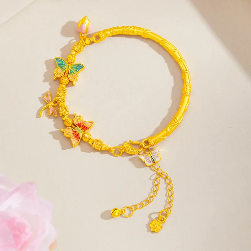 Lao Feng Xiang S925 Silver Bracelets Women's-3
