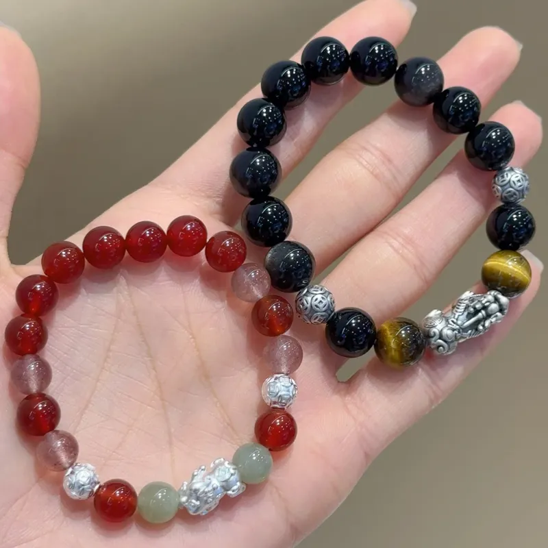 Lao Feng Xiang Agate Bracelets Unisex-5