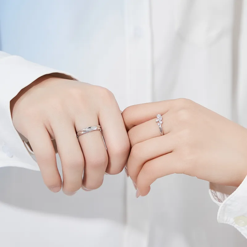 Lao Feng Xiang S925 Silver Rings Unisex-1