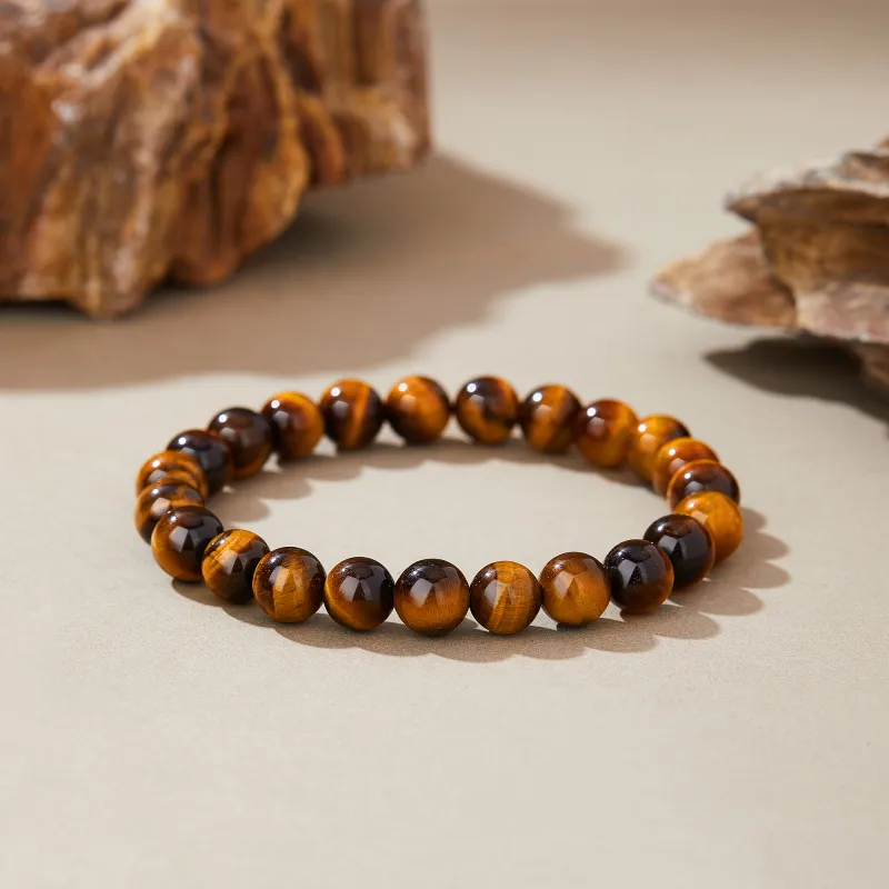 Lao Feng Xiang Tiger's Eye Stone Bracelets Unisex-2