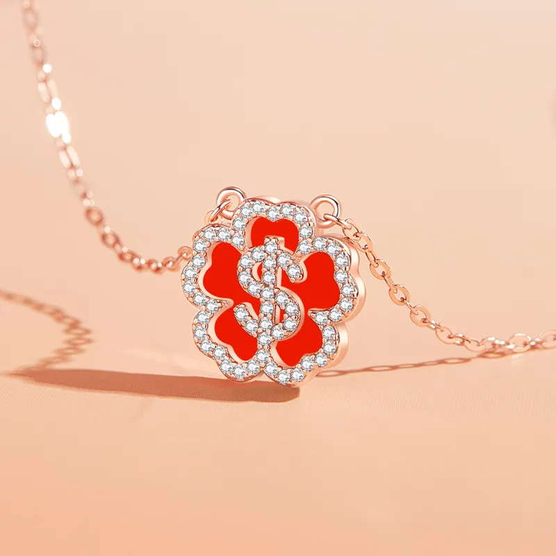 Lao Feng Xiang Agate Necklaces Women's-1