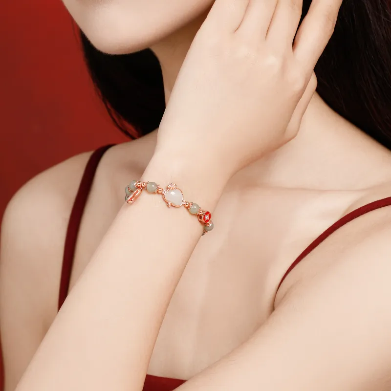 Lao Feng Xiang S925 Sterling Silver Bracelets Women's-9