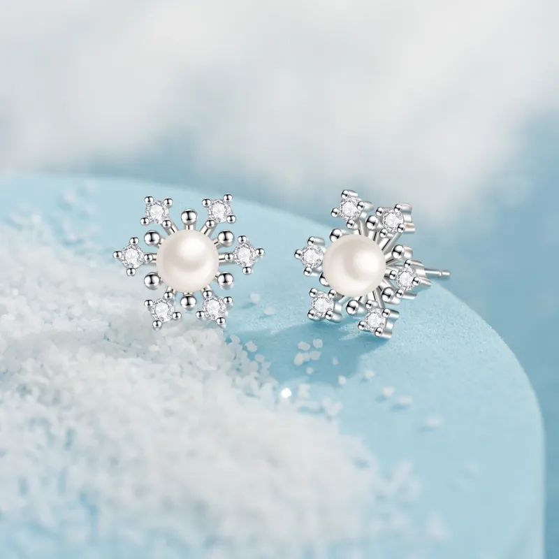 Lao Feng Xiang 925 Sterling Silver Stud Earrings Women's-1