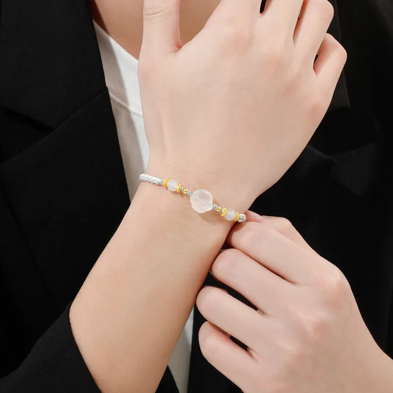 Lao Feng Xiang Chalcedony Bracelets Unisex-15