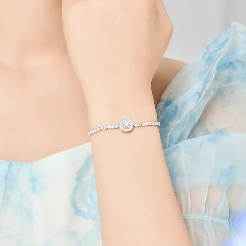 Lao Feng Xiang S925 Silver Bracelets Women's-4