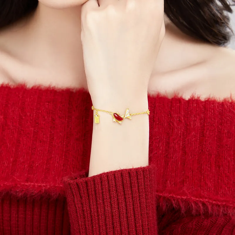 Lao Feng Xiang S925 Silver Bracelets Women's-3