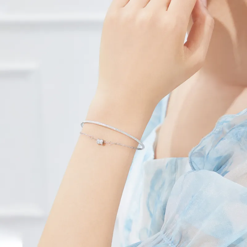 Lao Feng Xiang S925 Silver Bracelets Women's-13