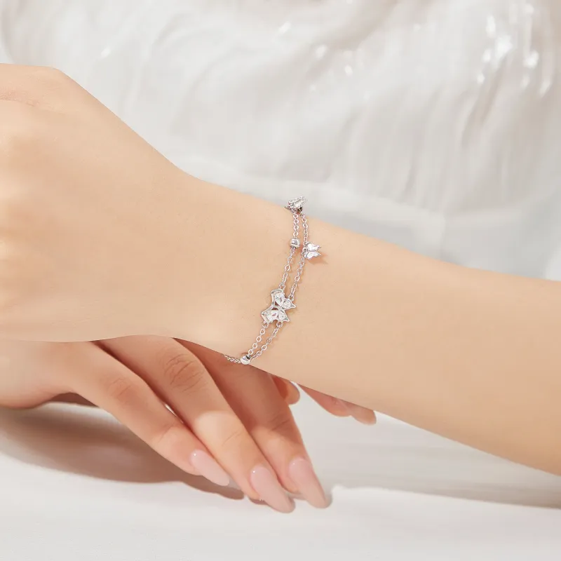 Lao Feng Xiang S925 Silver Bracelets Women's-4