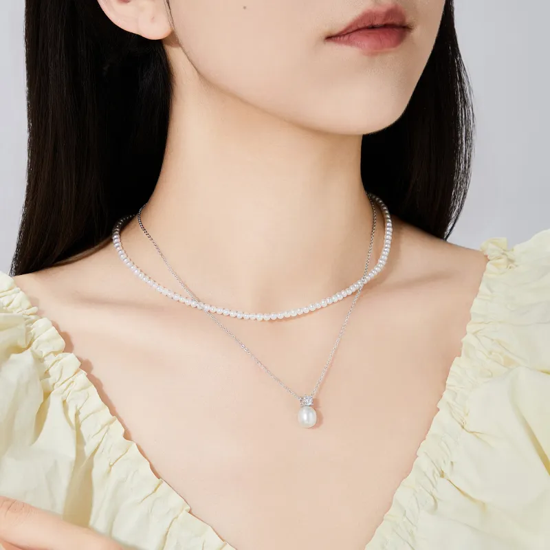 Lao Feng Xiang S925 Silver Necklaces Women's-4