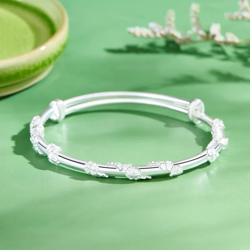 Lao Feng Xiang S999 Fine Silver Bangles Women's-2