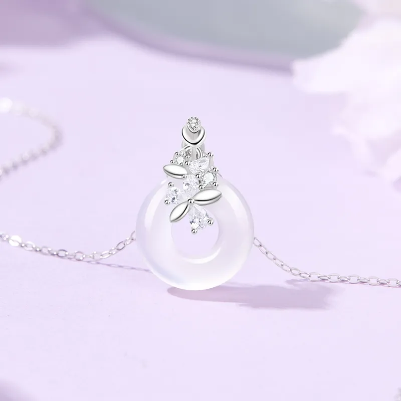 Lao Feng Xiang Chalcedony Necklaces Women's-3
