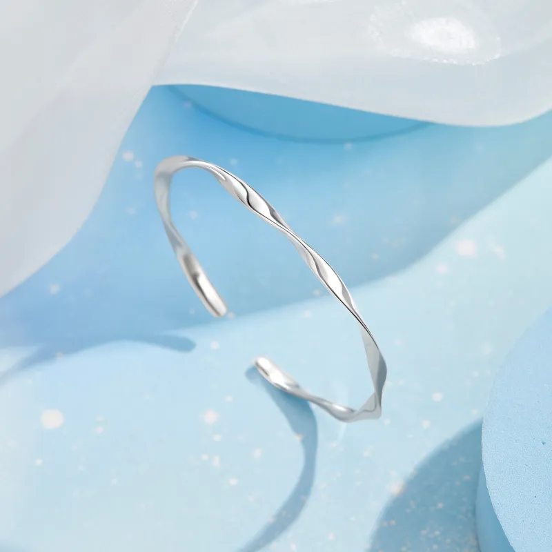 Lao Feng Xiang S925 Silver Bangles Women's-5