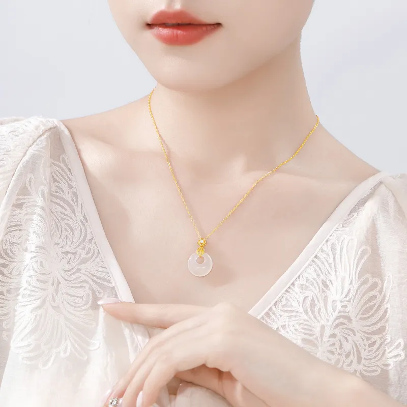 Lao Feng Xiang Chalcedony Necklaces Women's-2