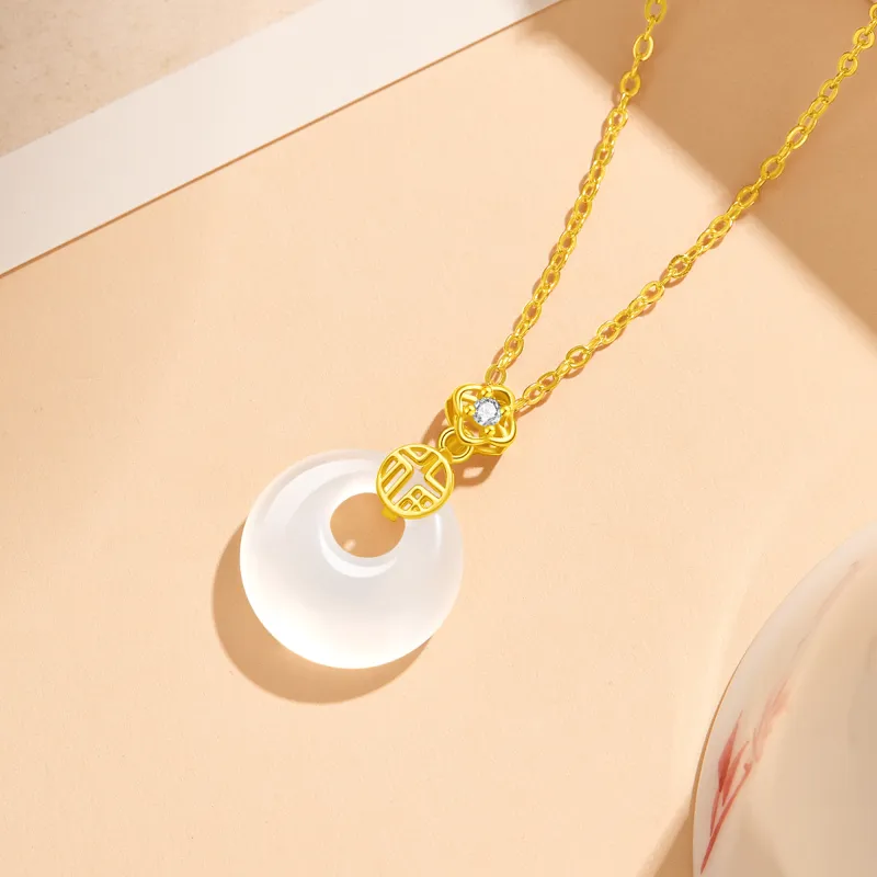 Lao Feng Xiang Chalcedony Necklaces Women's-5