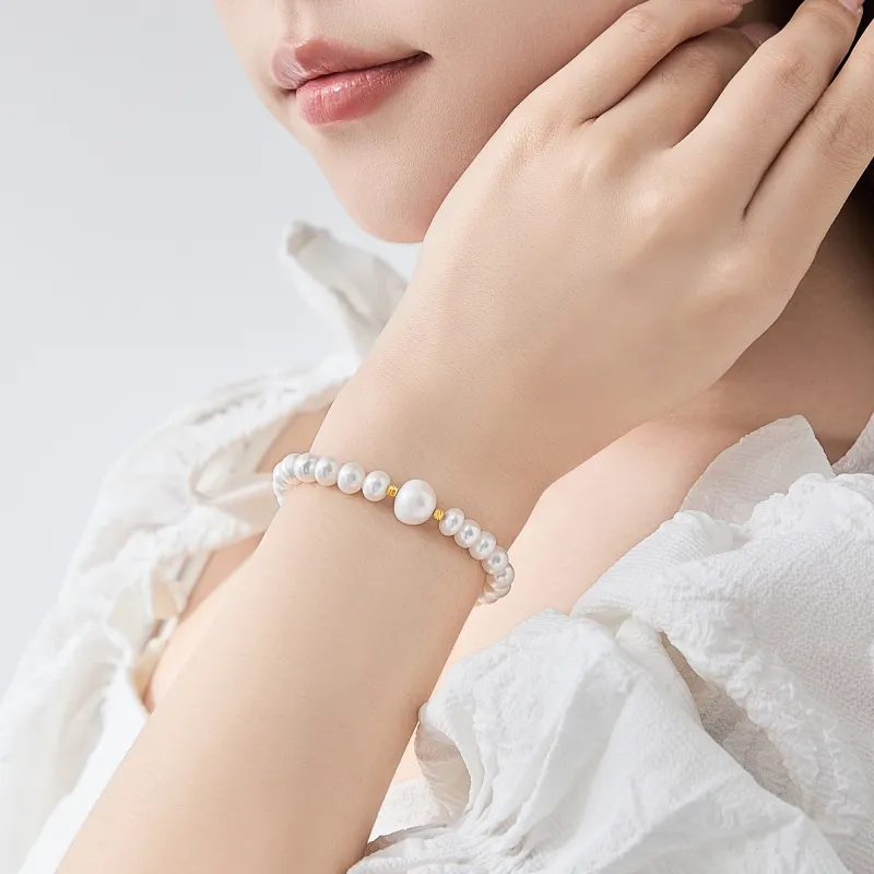 Lao Feng Xiang Pearl Bracelets Women's-2