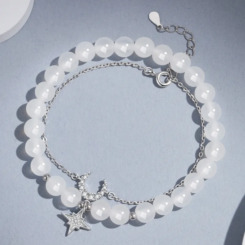 Lao Feng Xiang Natural Chalcedony Bracelets Unisex-2