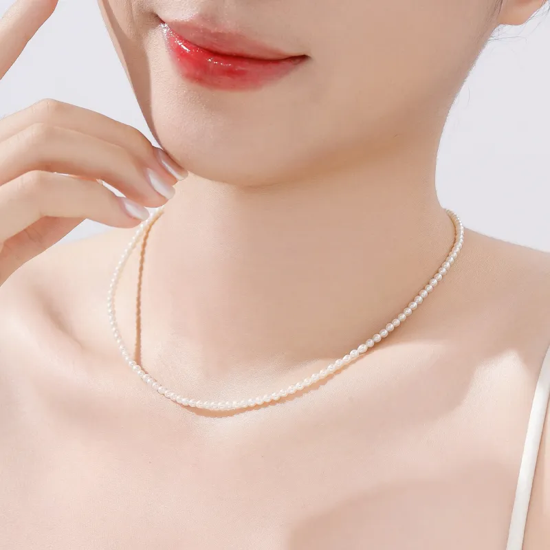 Lao Feng Xiang Pearl Necklaces Women's-4