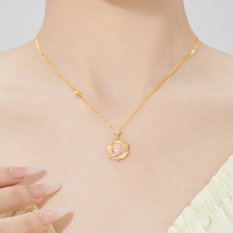 Lao Feng Xiang 925 Sterling Silver Necklaces Women's-2