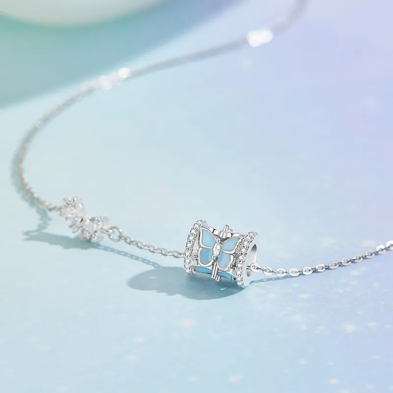 Lao Feng Xiang S925 Silver Collarbone Chain Sterling Silver Necklace For Women's Women's Gift For Girlfriend-1