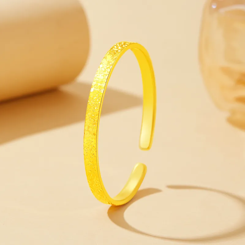 Lao Feng Xiang 999 Fine Silver Bangles Women's-5