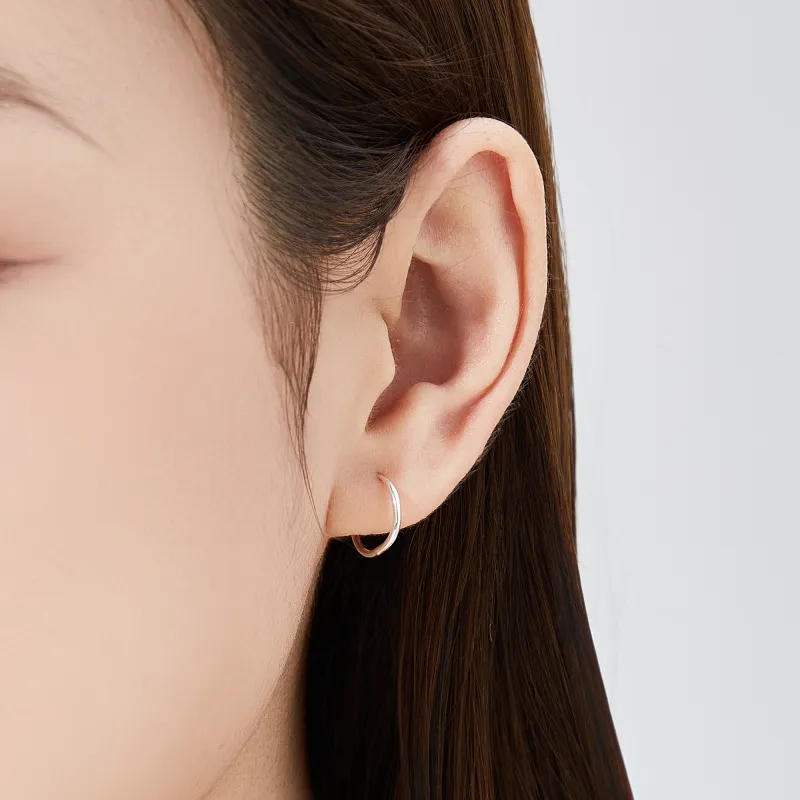 Lao Feng Xiang S999 Fine Silver Pair Of Stud Earrings Unisex-6