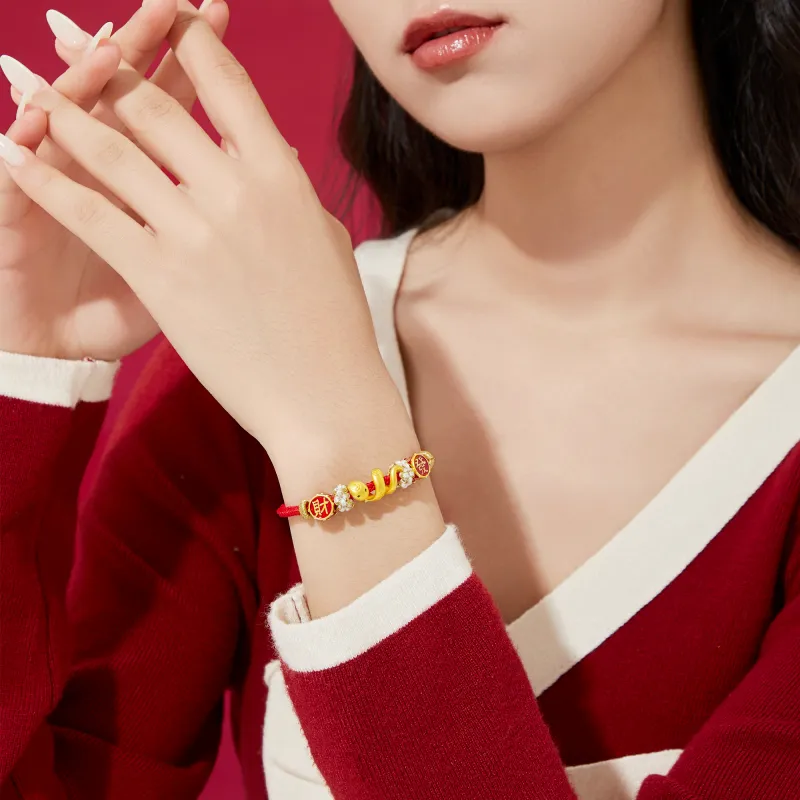 Lao Feng Xiang S925 Silver Bracelets Women's-4