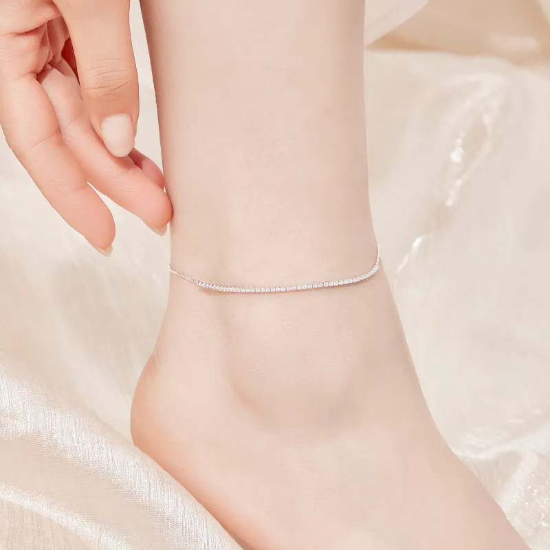 Lao Feng Xiang S925 Silver Anklets Women's-3