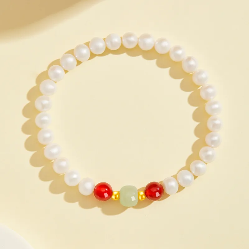 Lao Feng Xiang Pearl Bracelets Women's-5