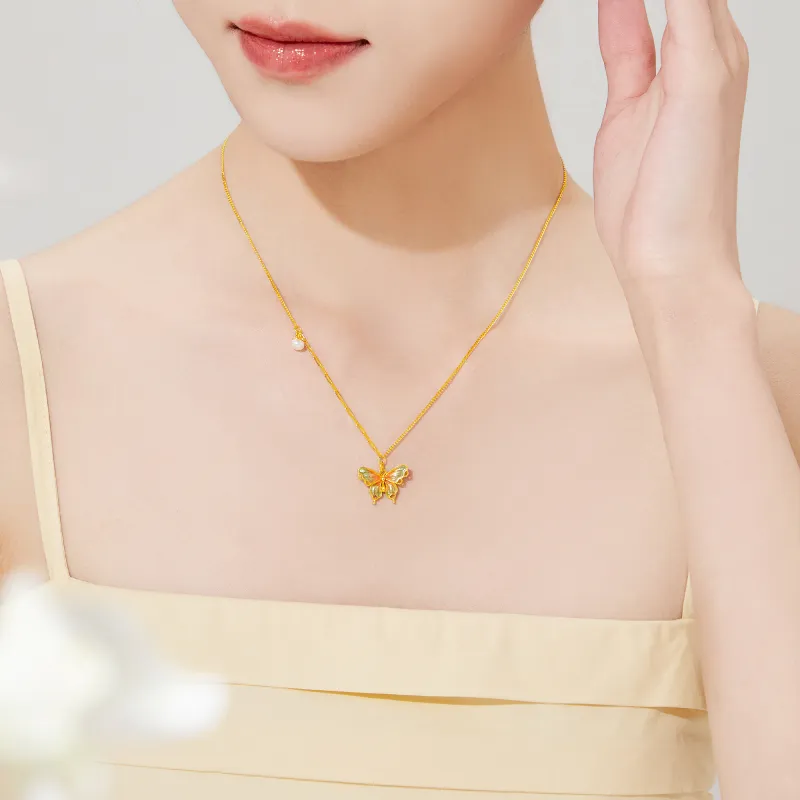 Lao Feng Xiang Pearl Necklaces Women's-1