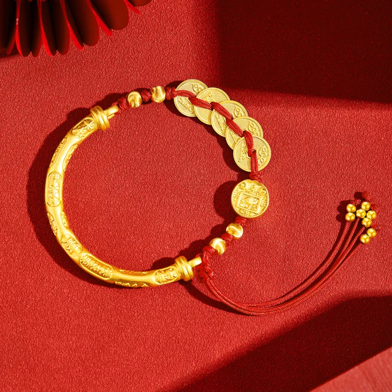 Lao Feng Xiang S925 Silver Bangles Women's-5
